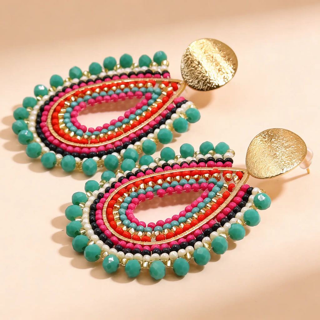 Aros Aurora — Turquesa Fucsia