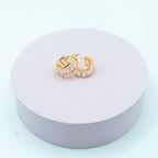 Argollas Cristal Bañadas en Oro 24K