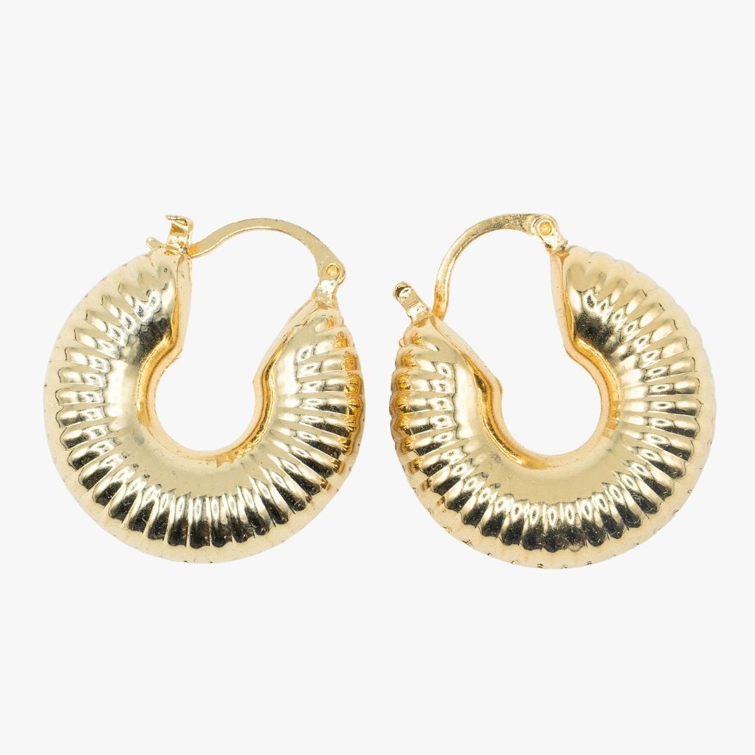 Argollas Olimpia Doradas Bañadas en Oro 18K