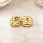 Argollas Olimpia Doradas Bañadas en Oro 18K