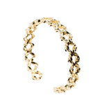 Brazalete Roma Texturizado Bañado en Oro 24K