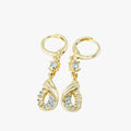 Aros Gota Aura Bañados en Oro 24K