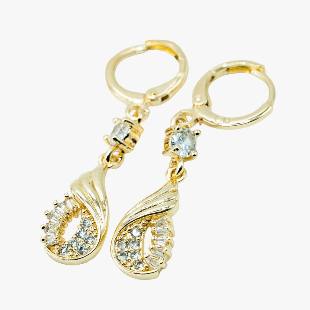 Aros Gota Aura Bañados en Oro 24K