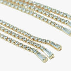 Aros Cascada Cristal Bañados en Oro 24K