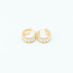 Argollas Cristal Bañadas en Oro 24K