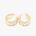 Argollas Cristal Bañadas en Oro 24K