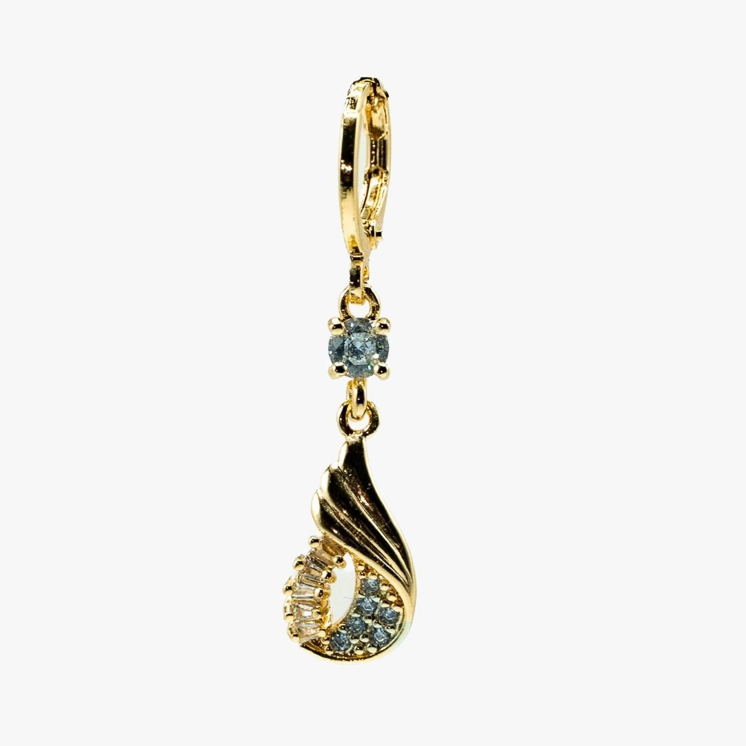 Aros Gota Aura Bañados en Oro 24K