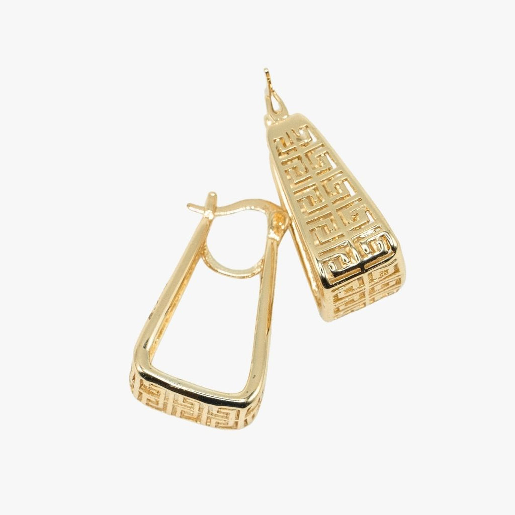 Argollas Atenea Doradas Bañadas en Oro