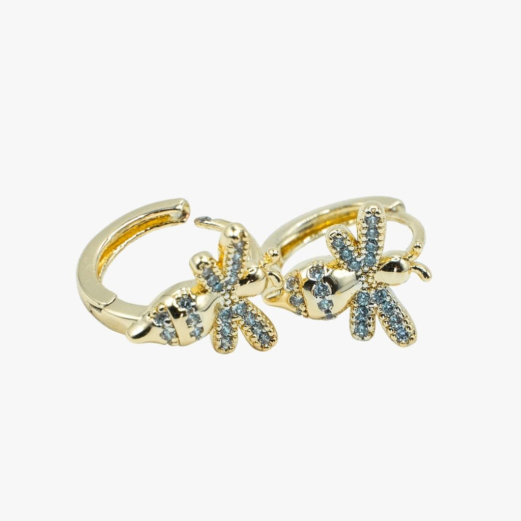 Aros Abejita Bañados en Oro 18K