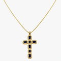 Collar Cruz Royale Baño de Oro 18K y Circones