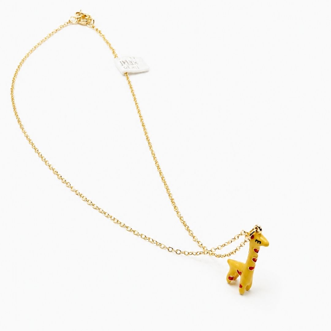 Collar Jirafa Enamorada Baño de Oro 18K