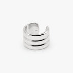Ear Cuff Plateado Triple Línea