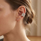 Ear Cuff Plateado Triple Línea