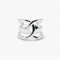Ear Cuff Plateado Entrelazado