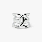 Ear Cuff Plateado Entrelazado