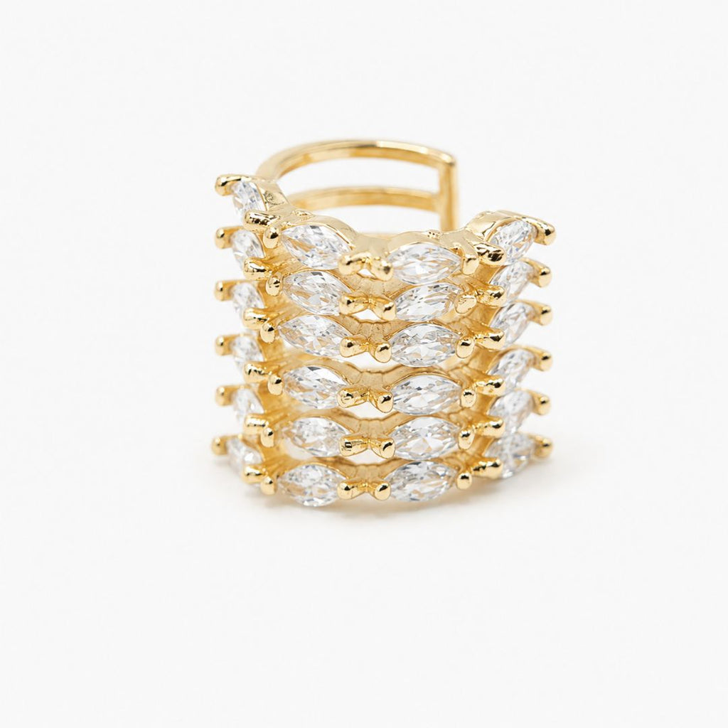 Ear Cuff Pavé Bañado en Oro 18k