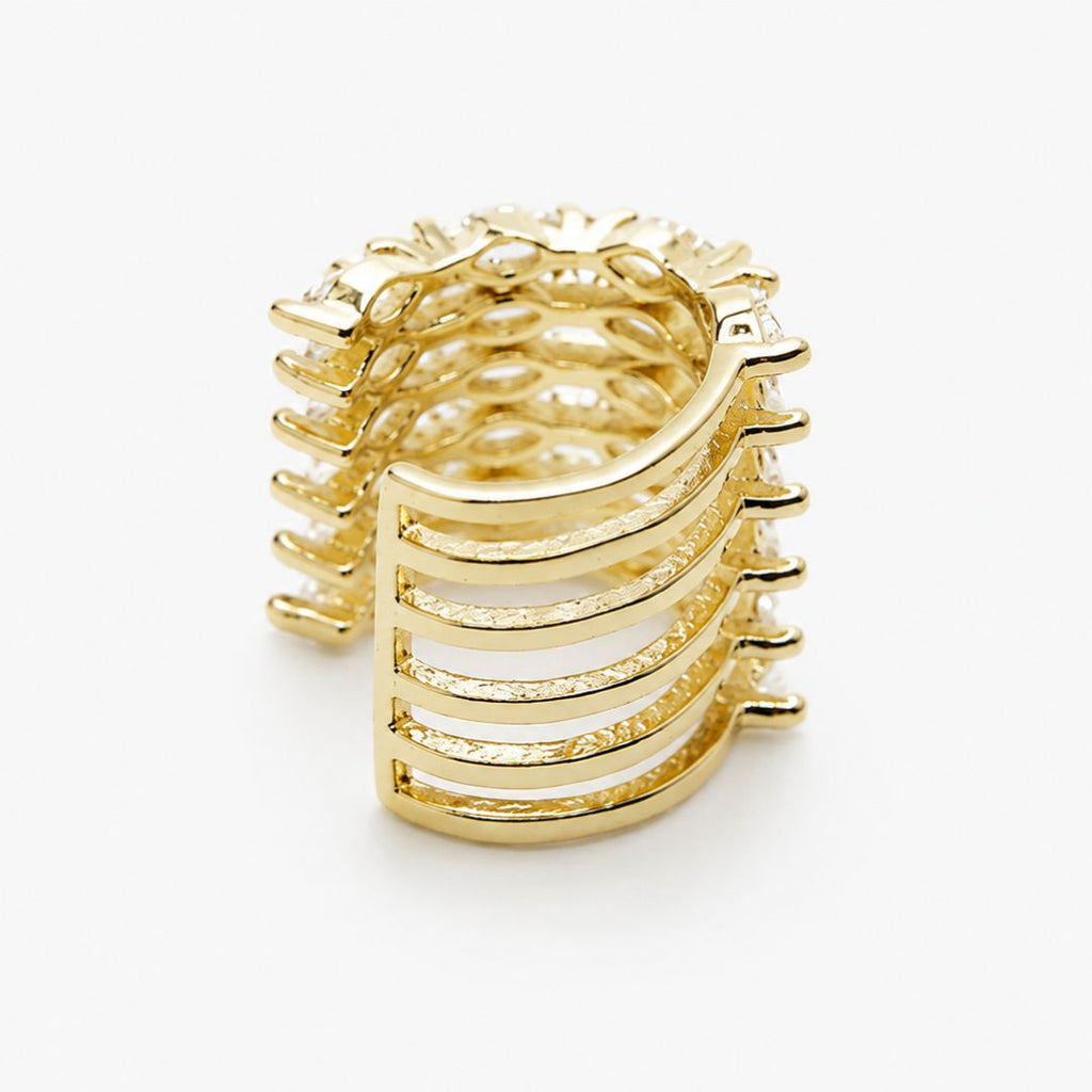 Ear Cuff Pavé Bañado en Oro 18k