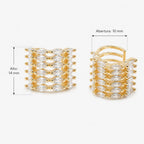 Ear Cuff Pavé Bañado en Oro 18k