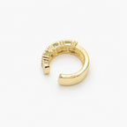 Ear Cuff Baguette Dorado con Circones