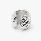 Ear Cuff Plateado Geométrico