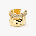 Ear Cuff Aura Dorado con Circones