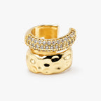 Ear Cuff Aura Dorado con Circones