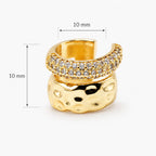 Ear Cuff Aura Dorado con Circones