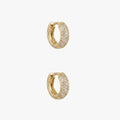 Argollas Donna doradas bañadas en oro 18K con circones