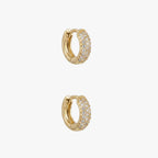 Argollas Donna doradas bañadas en oro 18K con circones