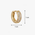 Argollas Donna doradas bañadas en oro 18K con circones