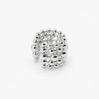 Ear Cuff Plateado con Relieve de Balines