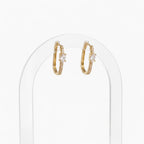 Argollas Elena doradas 18K con circones