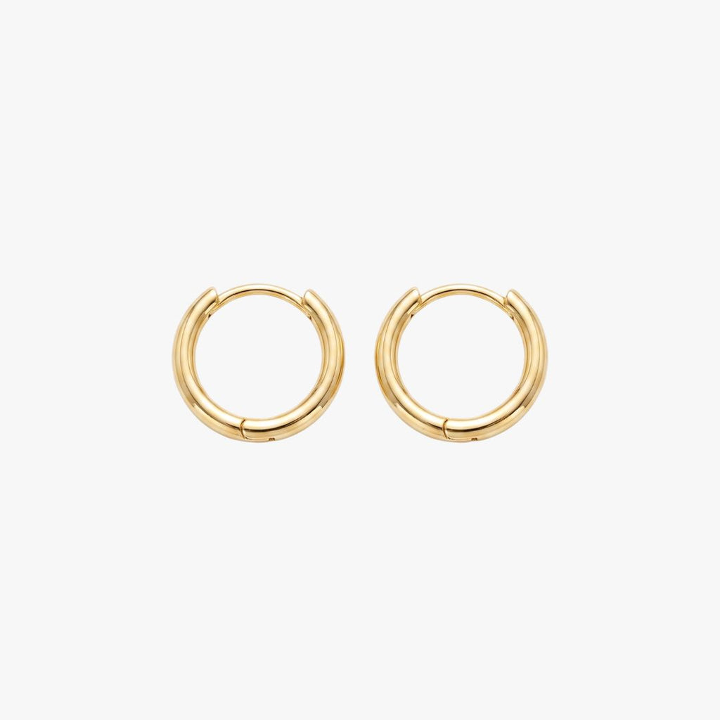 Argollas Roma doradas bañadas en oro 18K