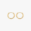 Argollas Roma doradas bañadas en oro 18K