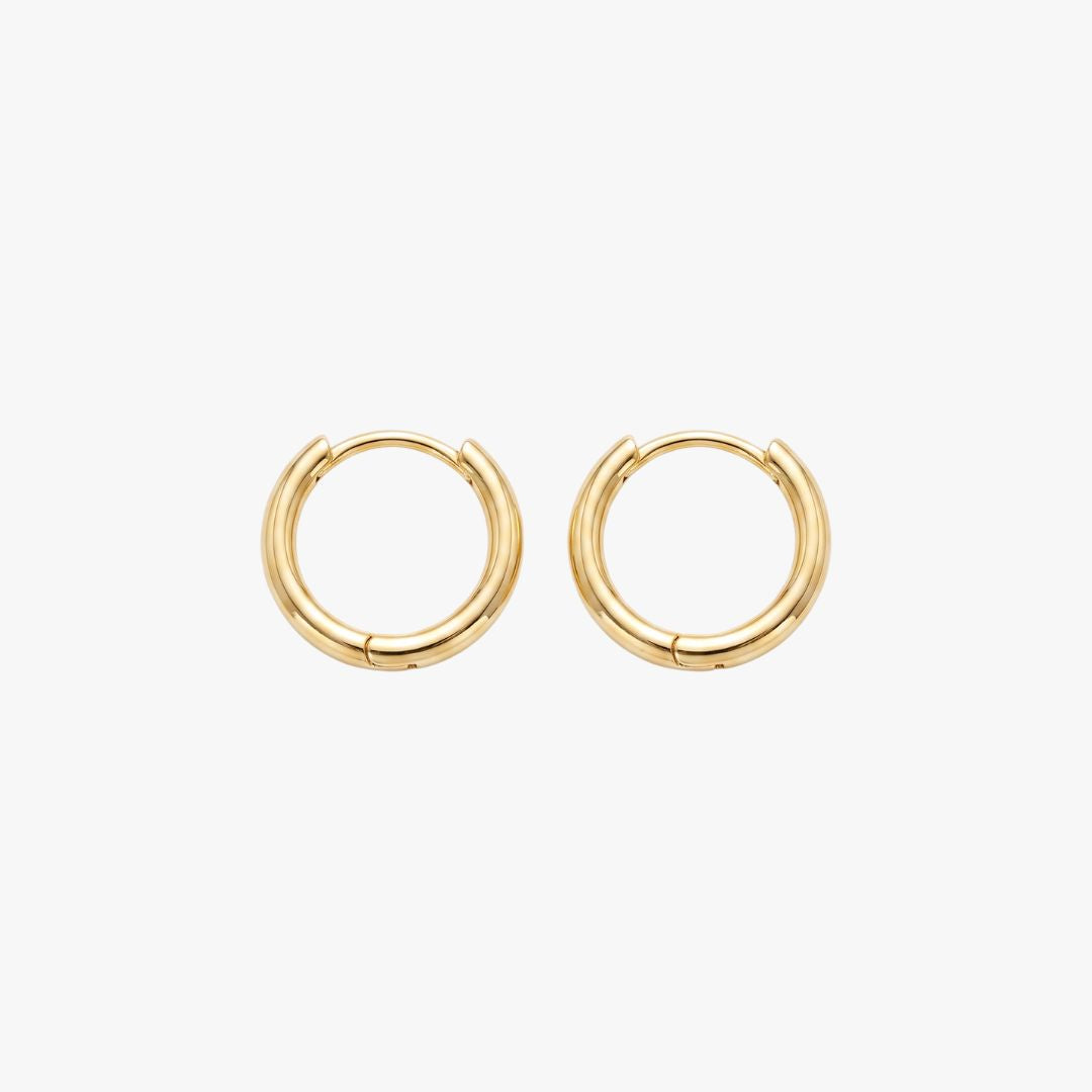 Argollas Roma doradas bañadas en oro 18K
