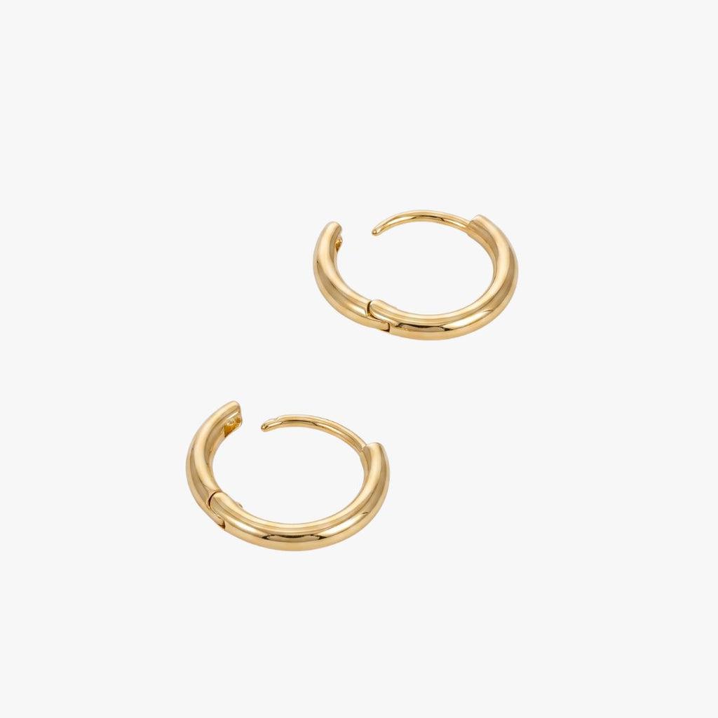 Argollas Roma doradas bañadas en oro 18K