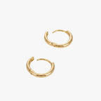 Argollas Roma doradas bañadas en oro 18K