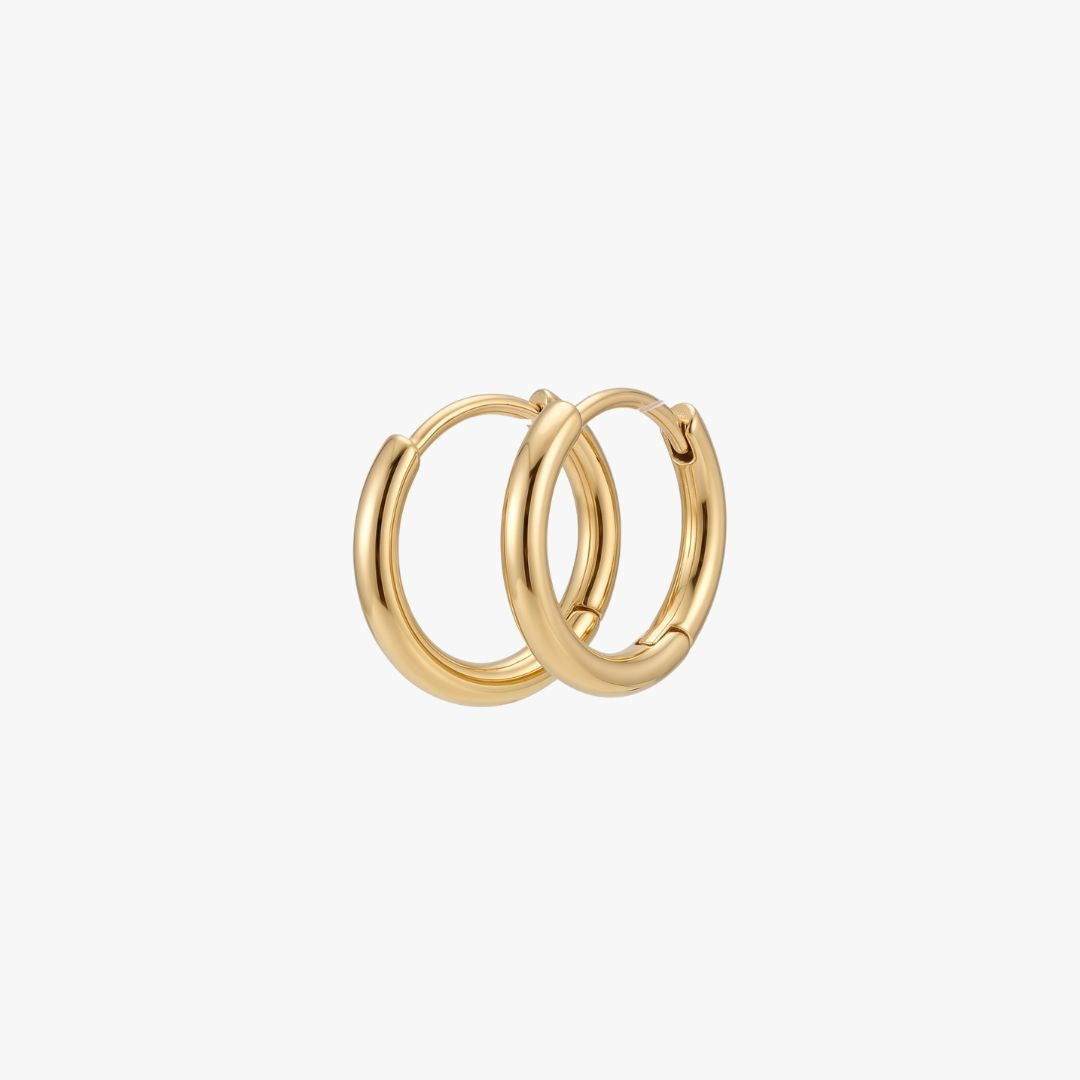 Argollas Roma doradas bañadas en oro 18K