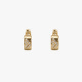 Argollas Siena doradas, Baño de oro 24K con circones