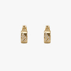 Argollas Siena doradas, Baño de oro 24K con circones
