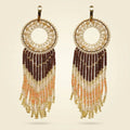 Aros Tejidos Flecos Beige