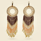 Aros Tejidos Flecos Beige