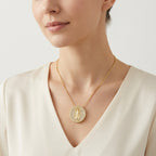 Collar San Benito Pasador Bañado en Oro 18K