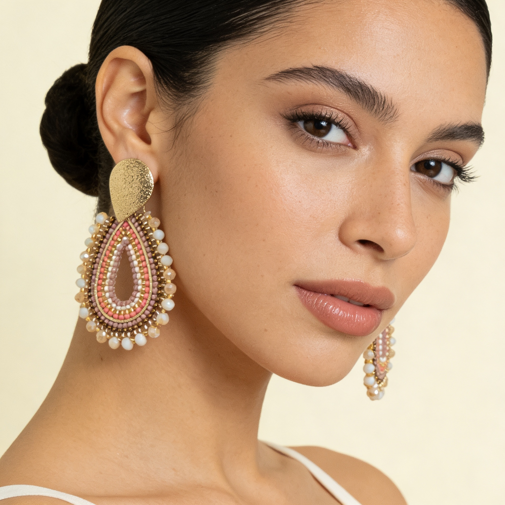 Aros Aurora — Rosa palo / Marrón