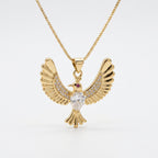 Collar Ave Fénix Bañado en Oro 18K