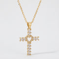 Collar Cruz Corazón Bañado en Oro 18K | Dulcymar Accesorios
