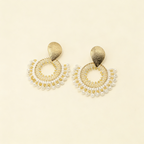 Aros Abanico Cristal — Blanco