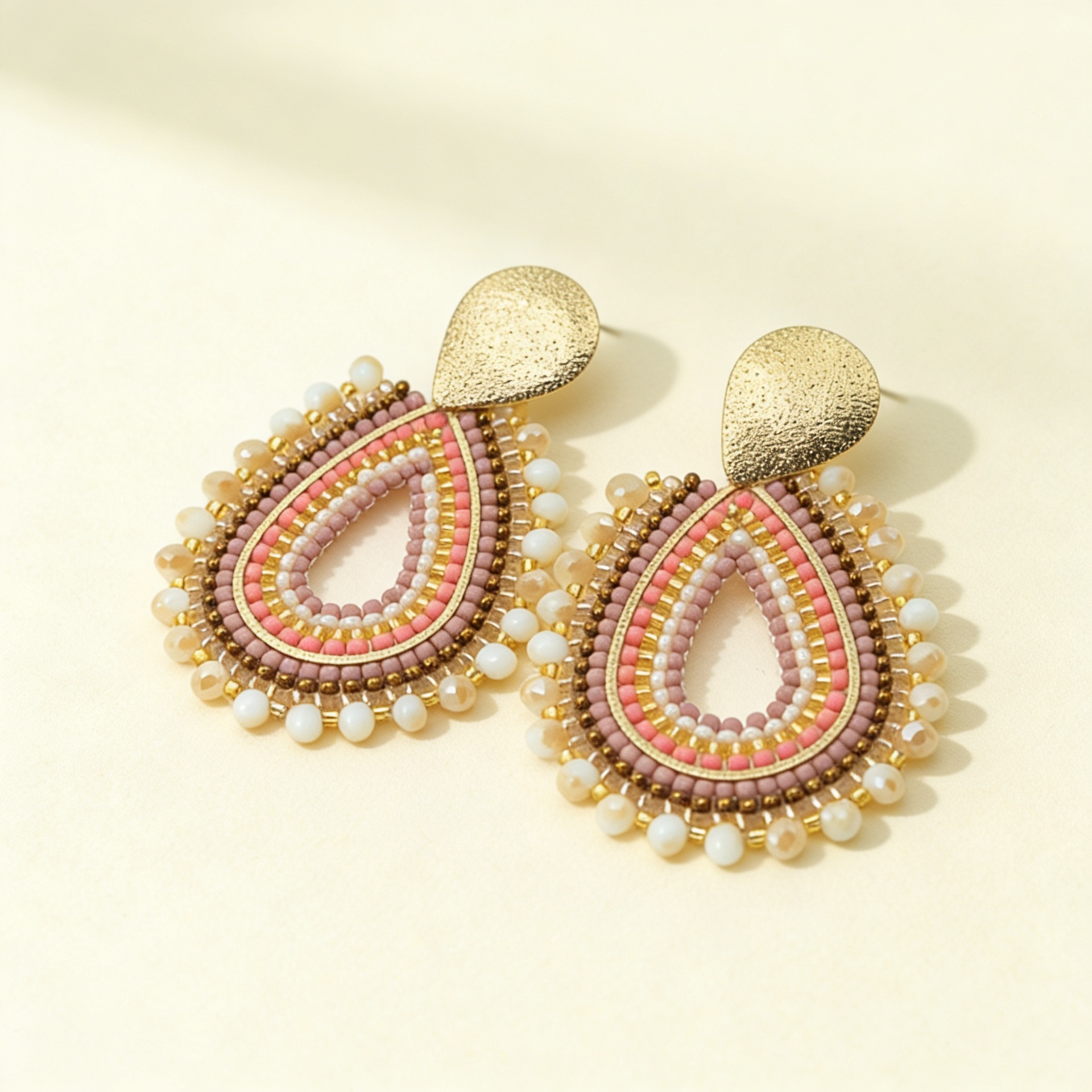 Aros Aurora — Rosa palo / Marrón