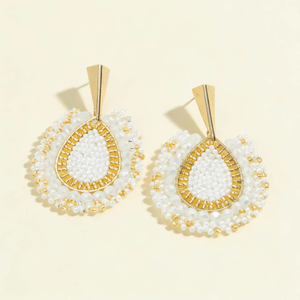 Aros Gota Artesanal  — Blanco