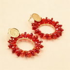 Aros Corona Cristal — Rojo
